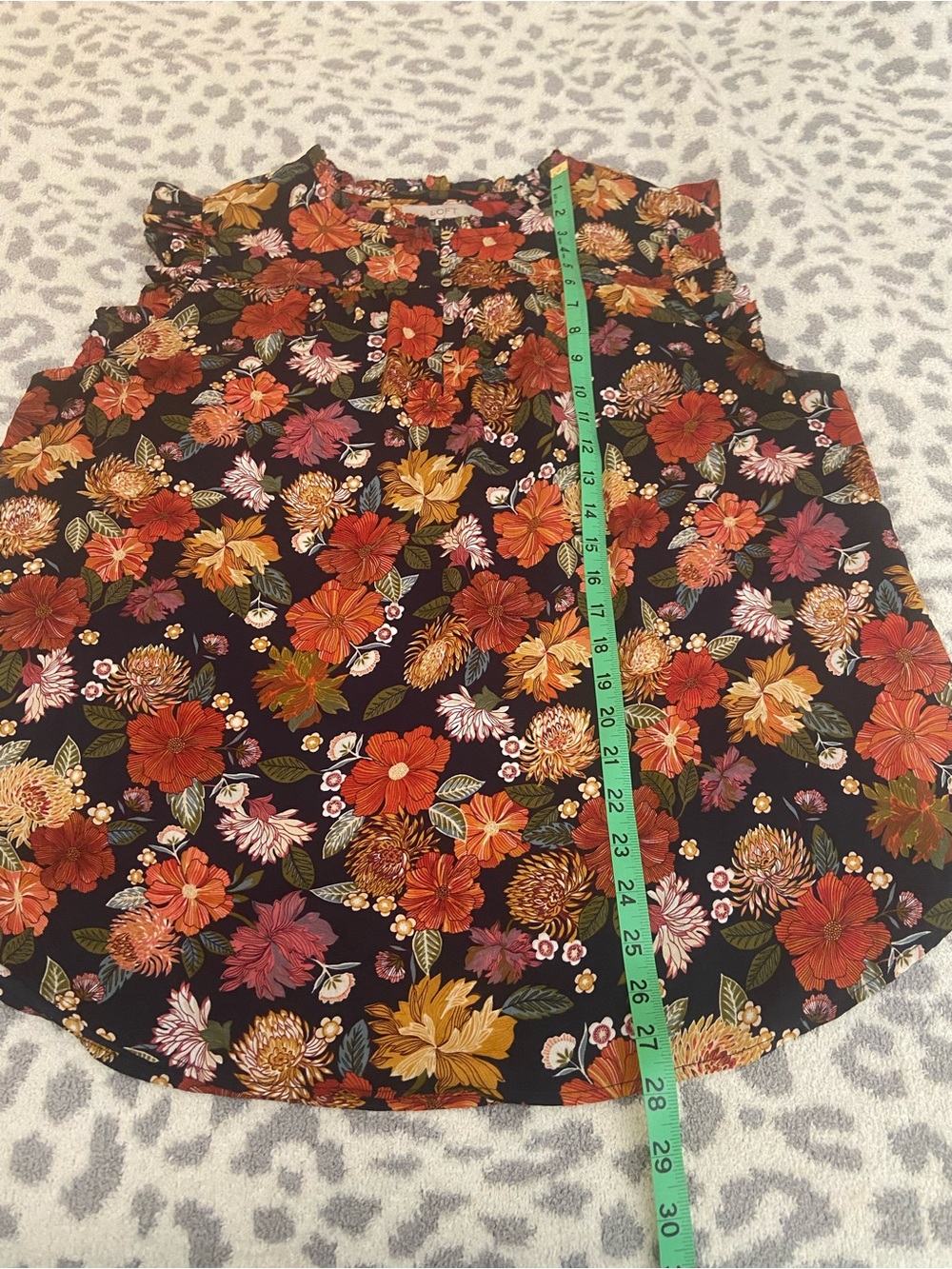 LOFT FLORAL SLEEVELESS BLOUSE SIZE XL - Picture 8 of 8